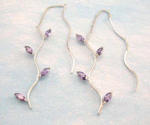 wholesale online jewelry shop manufacture lovely dangle cz earring