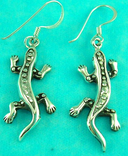 animal online jewelry shop presents lizard shaped sterling silver earring 