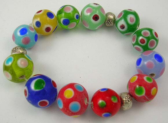 international online jewelry shop brings assorted color bracelet with dotted pattern