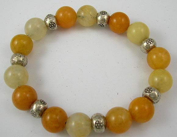 fixture jewelry online shop manufactured gemstone and bali beaded bracelet in sunset style 