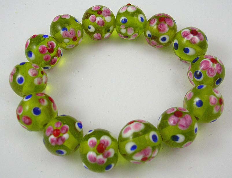 bracelet fashion costume jewelry 925 sterling silver outlet brings green flower pattered bracelet 