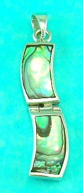 fashion online jewelry shop delivers wave styled royal pendant with seashell inlaid 