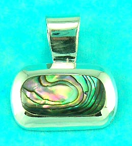 wholesale jewelry catalog promotes fashion pendant with seashell inlaid in round rectangular shape 