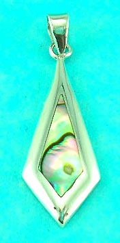 whoelsale jewelry partners manufactured stylish fashion pendant in diamond shape, seashell inlaid 
