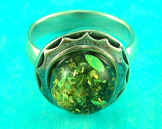 wholesale amber jewelry store promotes fine amber ring in round shape 