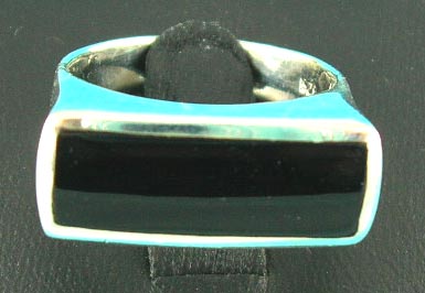 tribal cheap ring jewelry store distribute pure onyx ring with rectangular shape 