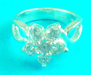 white jewelry diamond shop presents unique fashion man-made diamond ring  
