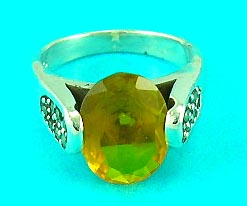 wholesale inexpensive jewelry shop presents gemstone fashion ring with gemstone inlaid, great for gifts    