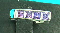 public wholesale jewelry online shop supplies fashion design gemstone inlaid ring in purple    