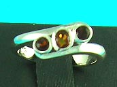 cheap jewelry wholesale delivers fashion design gemstone inlaid ring in curve style    