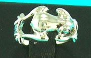 beautiful online jewelry shop supplies frog symbol sliver ring    