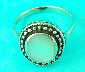 precious gem jewelry partners distribute round moonstone ring, great for gifts    