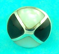online gem jewelry club supplies round moonstone and onyx ring, great for gifts    