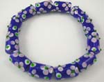 inexpensive wholesale jewelry shop bring blue bracelet with flower pattern