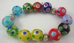 designer jewelry shop brings assorted color bracelet with dotted pattern