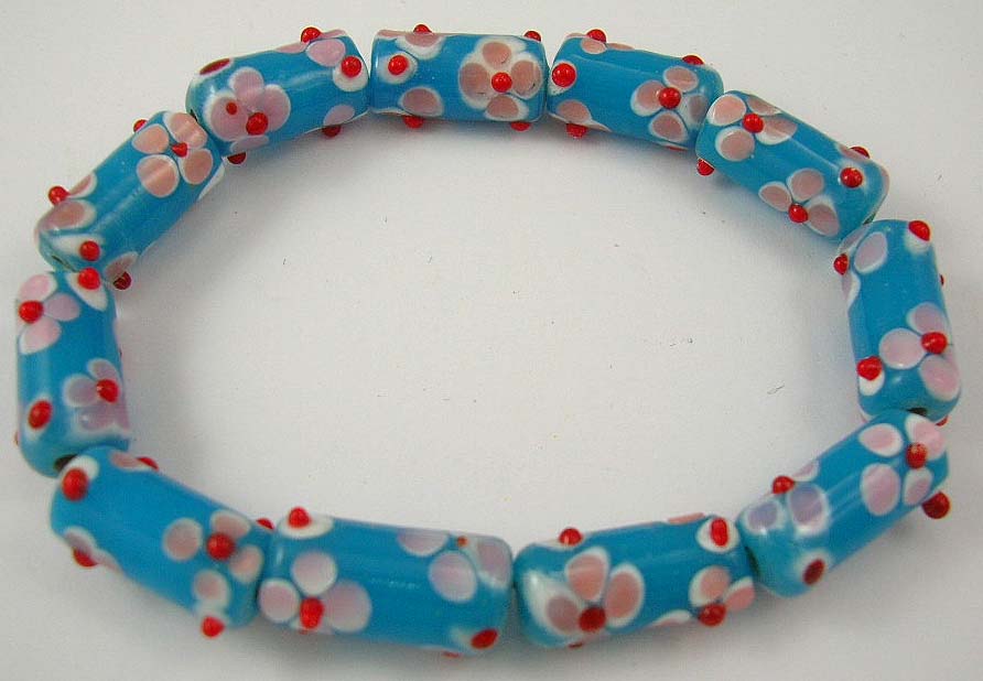 cheap body jewelry wholesale delivers blue gemstone bracelet in flower shape 