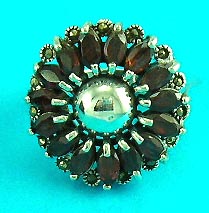 gemstone jewelry online shop delivers multi gemstone inlaid ring in unique style    
