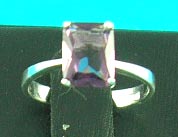 superior quality jewlery shop manufactured rectangular man-made diamond in mysterious purple    