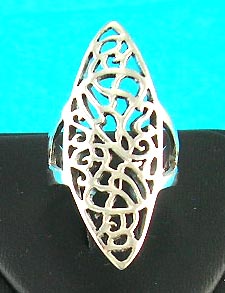 top rank wholesale fashion jewelry ring store displays filigree styled ring in oval    